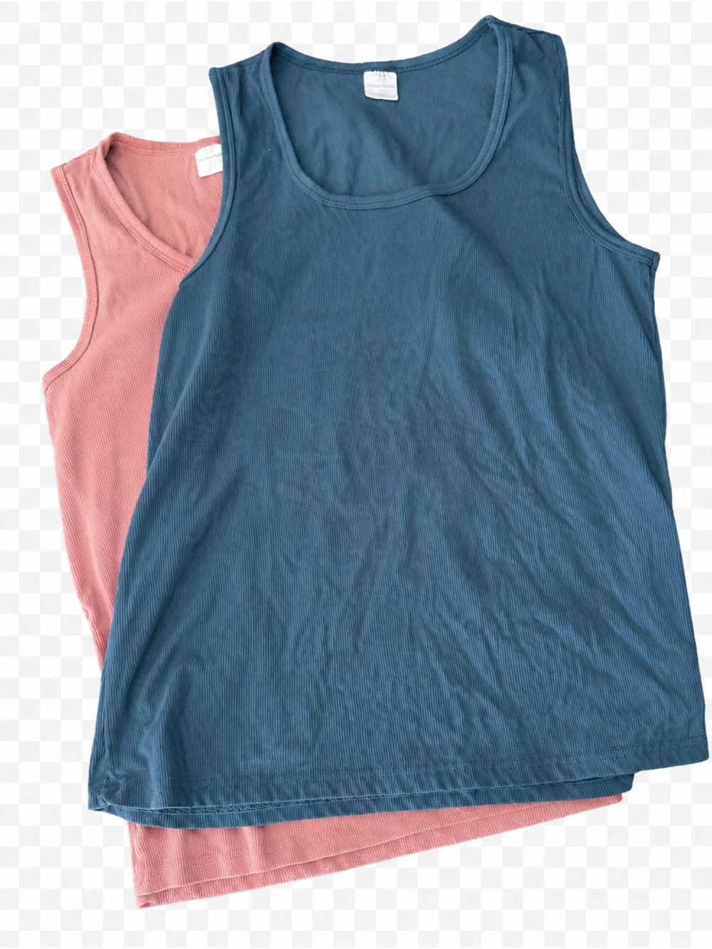 a new day Blue & Pink Girls' Tank Tops - Sleeveless Layering Duo